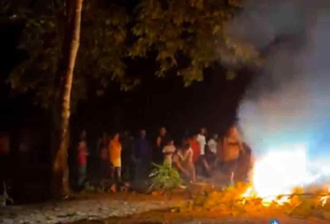 Comunidades del Aguán se toman la CA-13 por constantes apagones