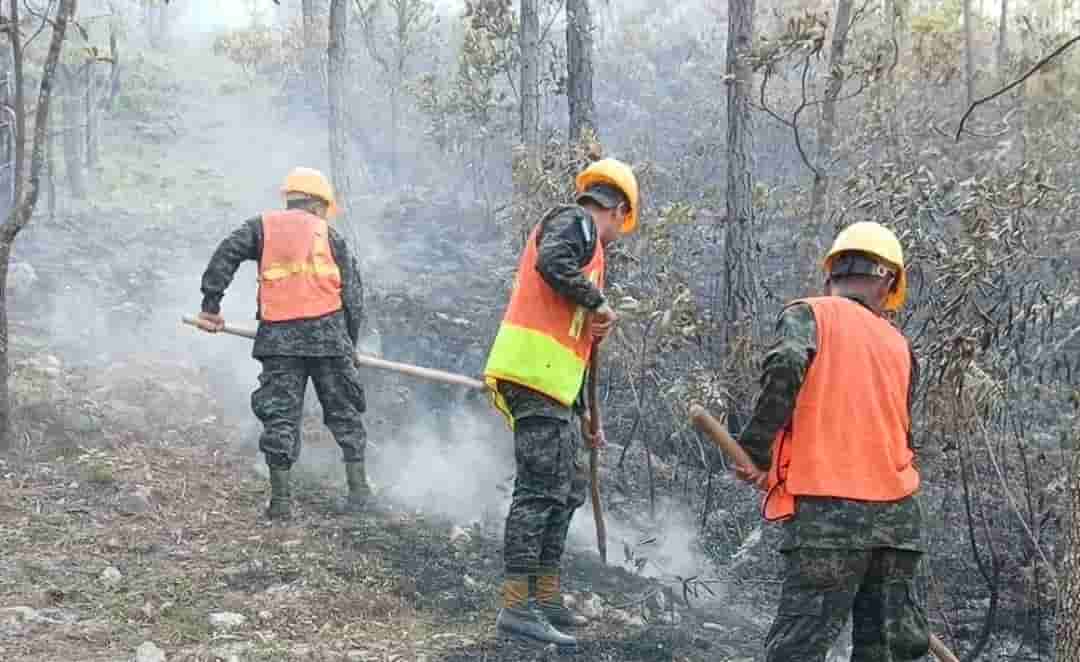 El fuego amenaza Pico Bonito en Atlántida