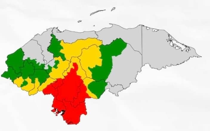 COPECO pone en alerta a 11 municipios de Yoro por sequía asociada a El Niño